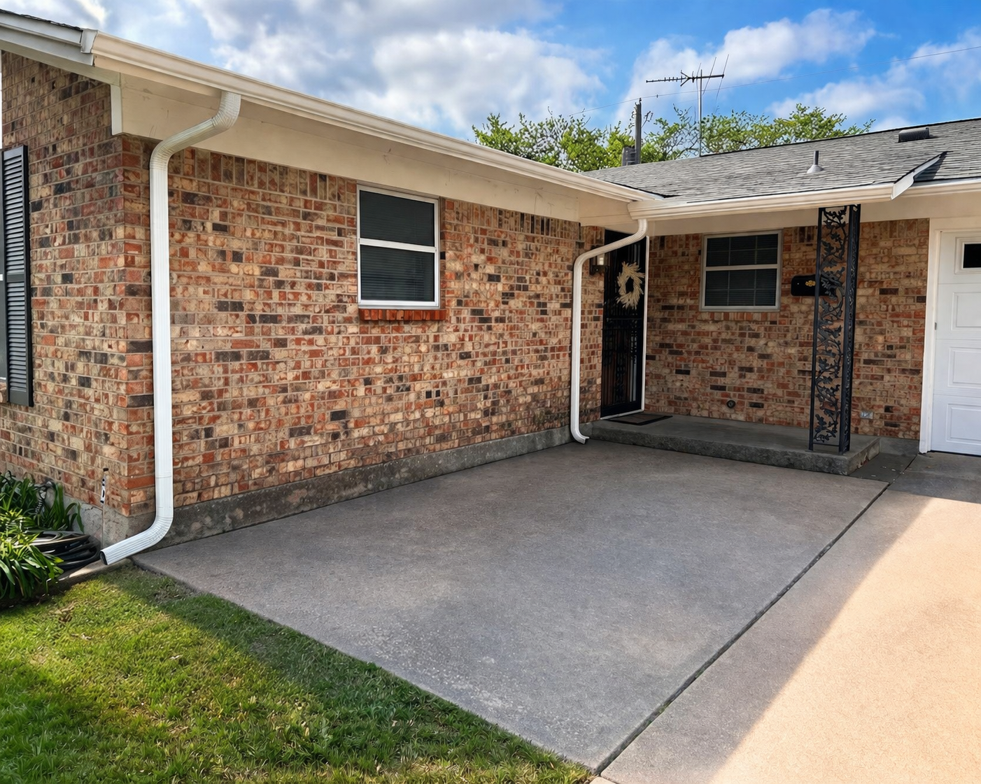 Professional gutter installation on a home