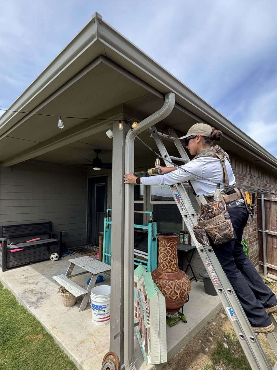 Leaf guard installation project